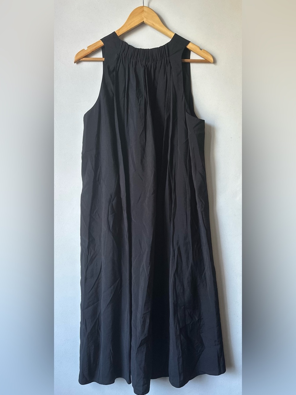 COS Black Sleeveless Midi Dress with High Neck and pockets - Picture 4 of 11